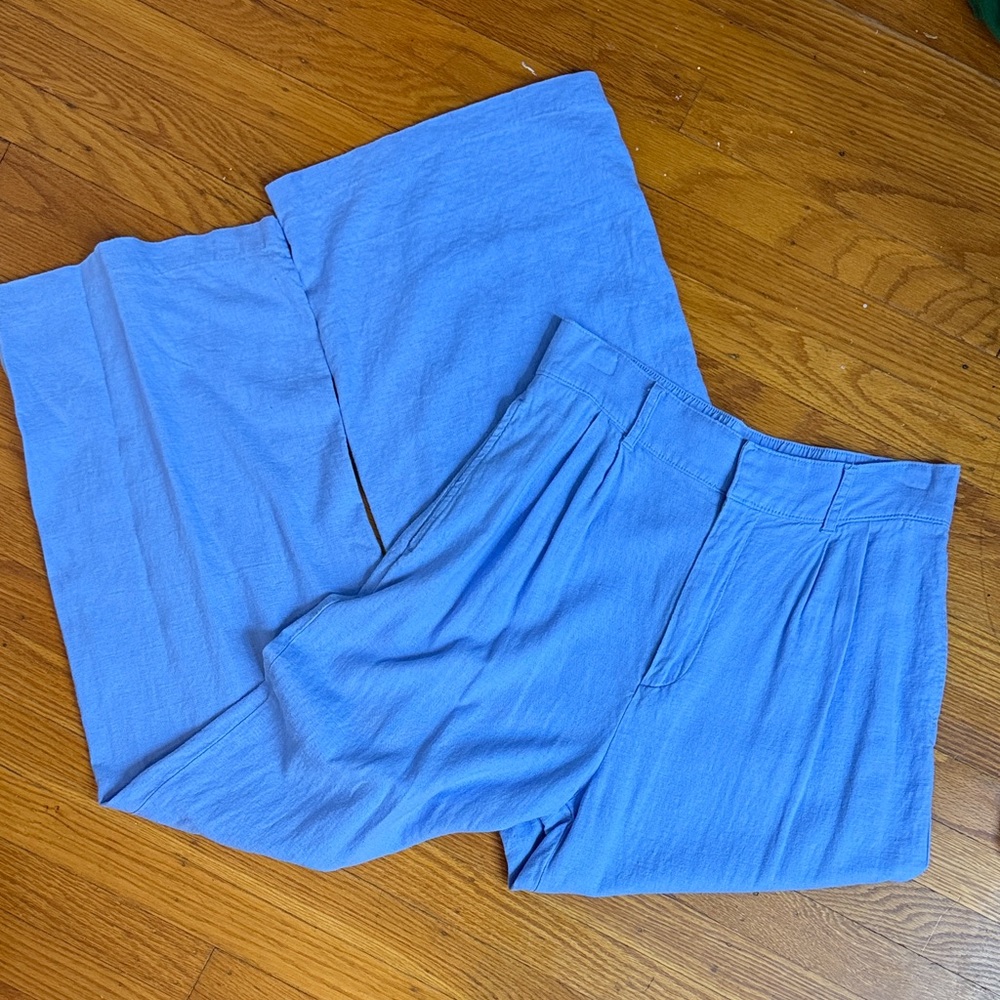 Abercrombie & Fitch Wide Leg Pants in Periwinkle Blue